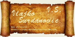 Vlajko Surdanović vizit kartica